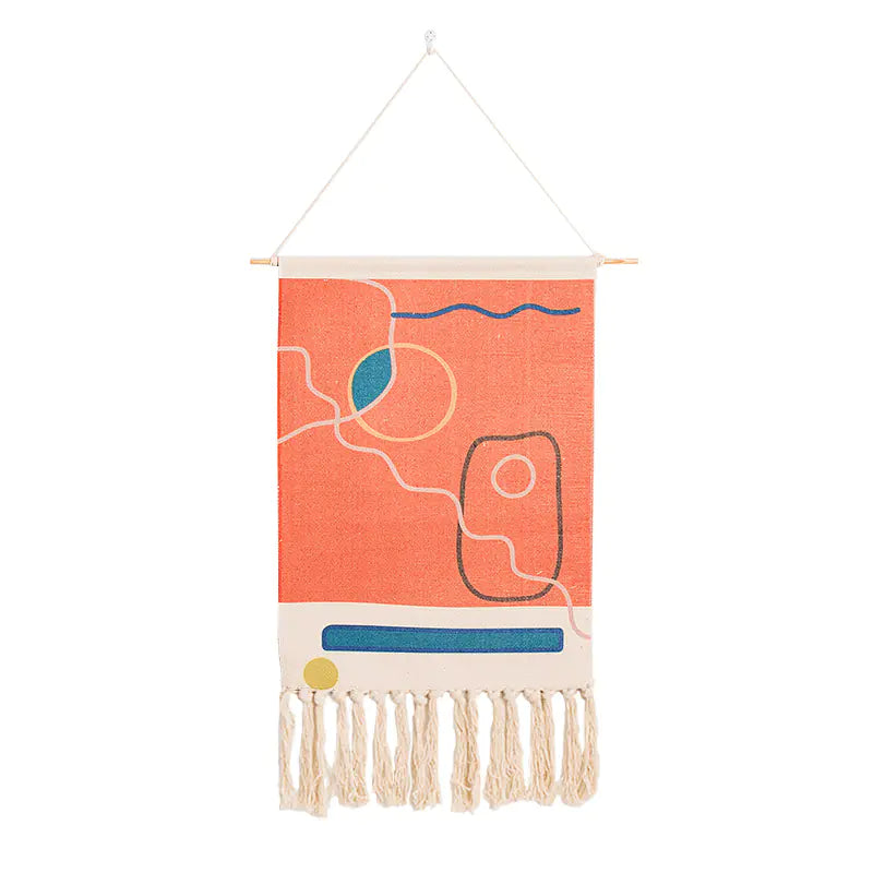 Handwoven Nordic Tassel Tapestry