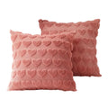 Hearts Coral Red Valentines Pillow Covers