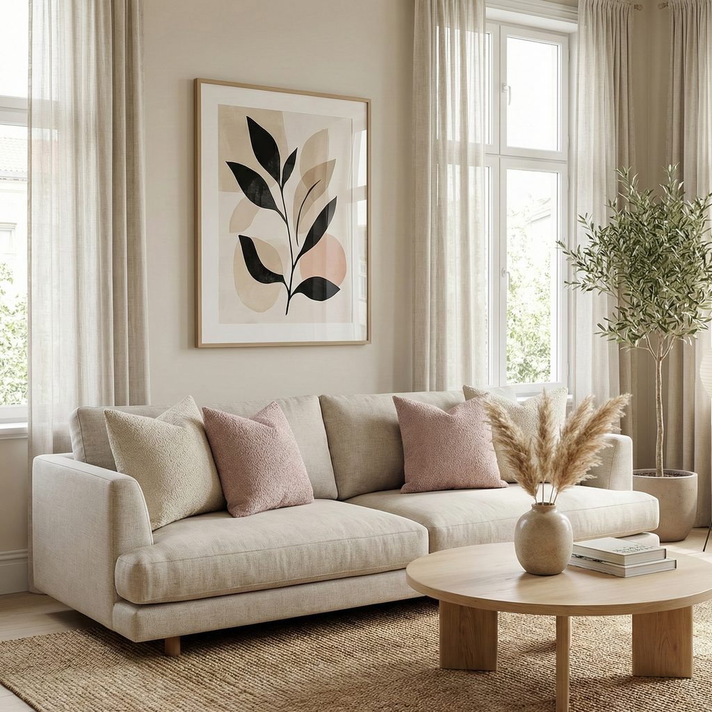 Cream Boucle Throw Pillow Cover