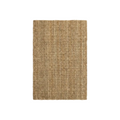 Textured beige rug on a white background