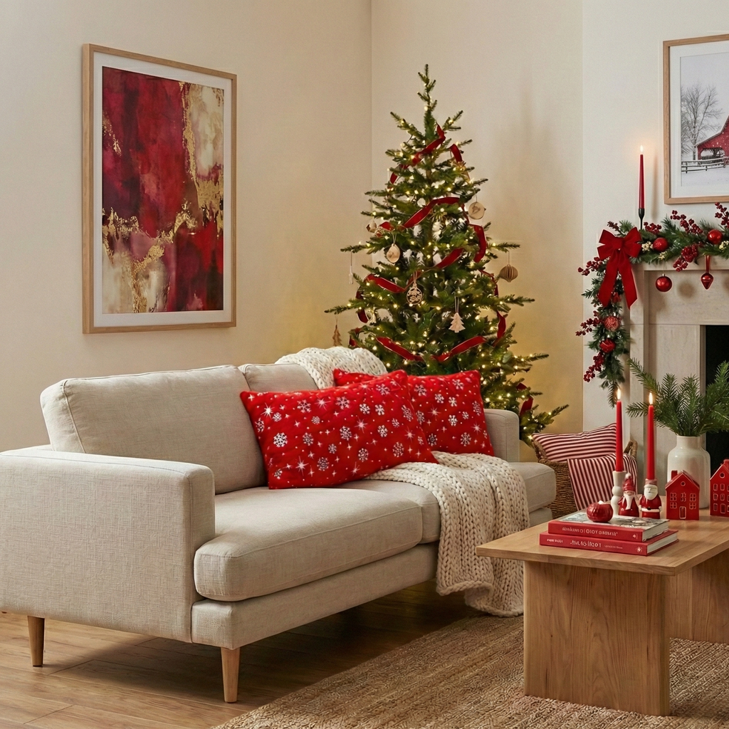 Fuzzy Holiday Decorative Throw Pillows Covers