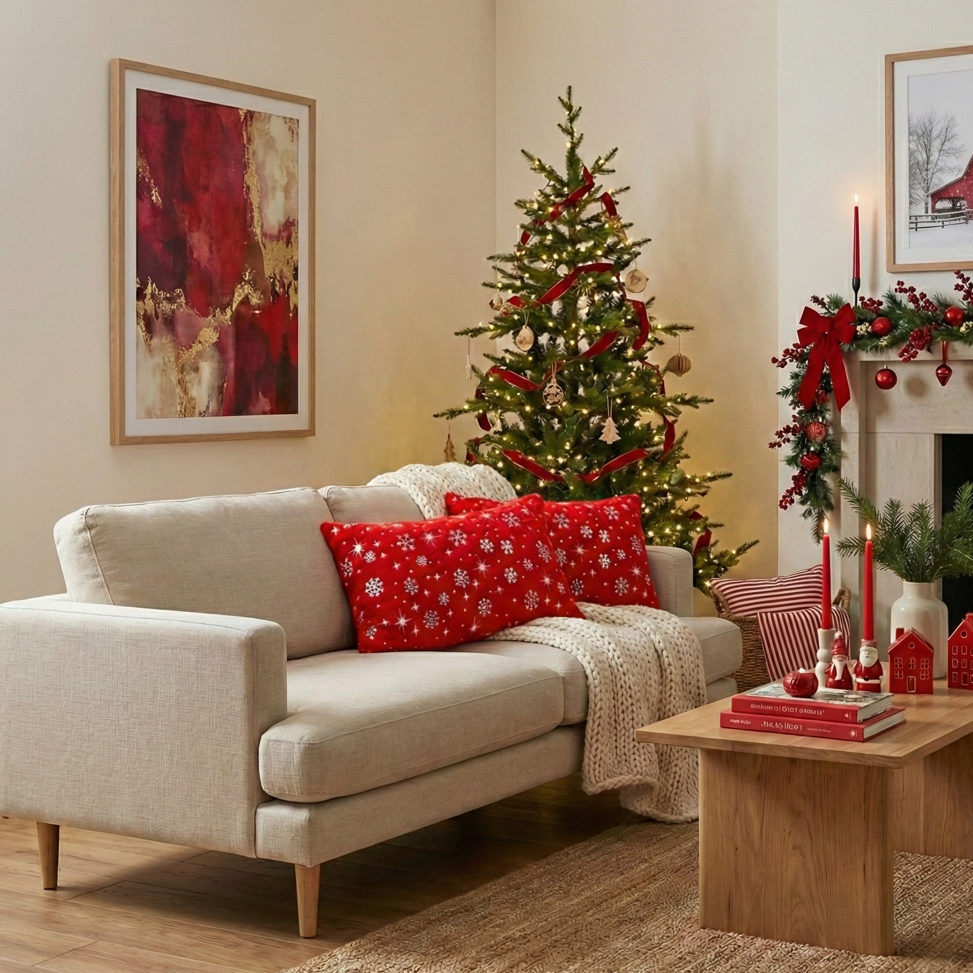 Fuzzy Holiday Decorative Throw Pillows Covers