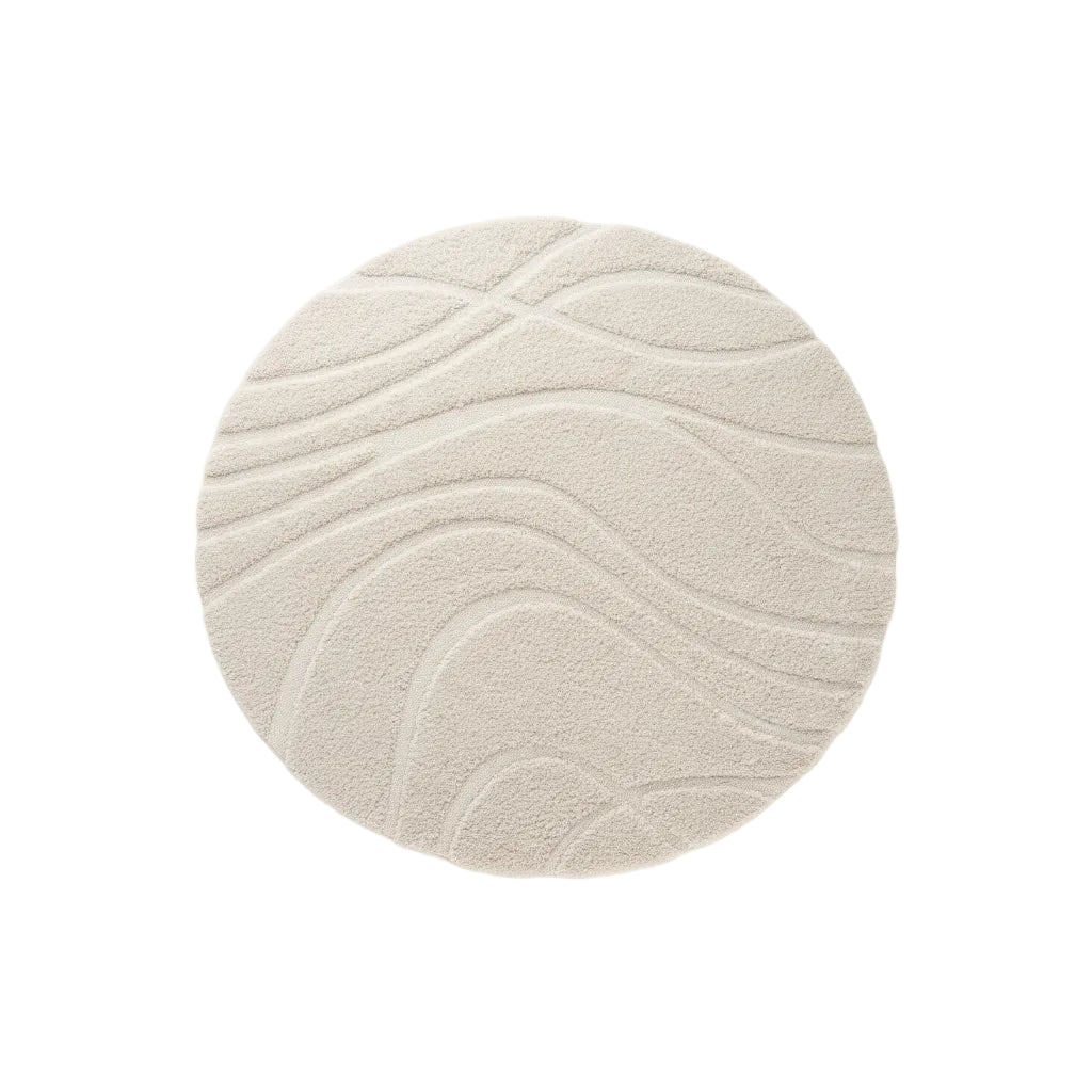 Round Beige Rug