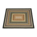 Handmade Braided Multicolored Square Reversible Area Rug